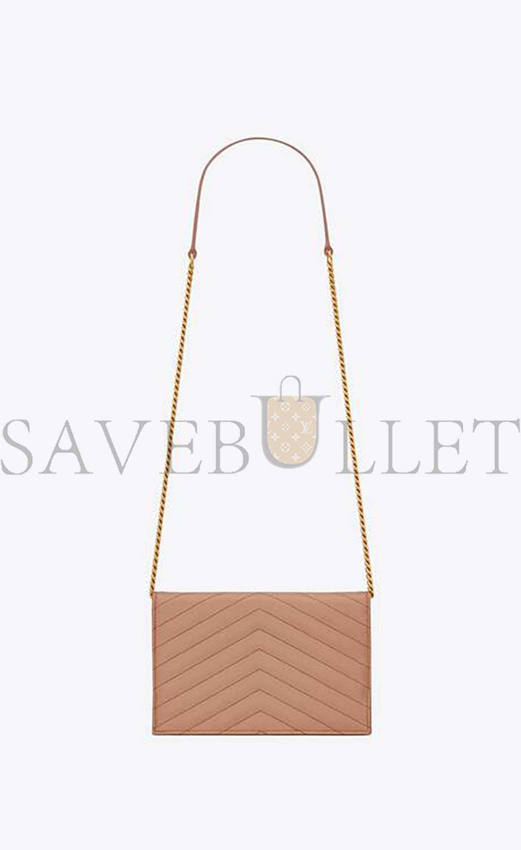 Y*L cassandre matelassÉ envelope chain wallet in grain de poudre embossed leather 695108bow019830 (19*12.5*3.5cm)