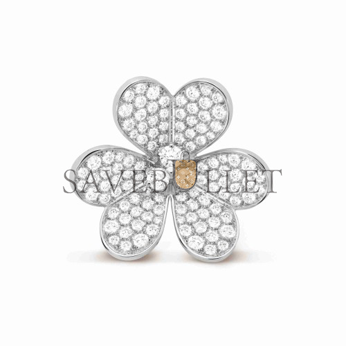 V*N CL*F arpels frivole clip pendant, very large model - white gold, diamond  vcarp6l600