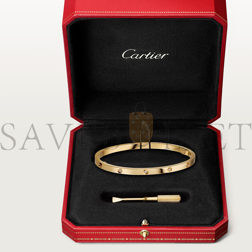 Ca*t*er  love bracelet, small model, 10 diamonds b6047817
