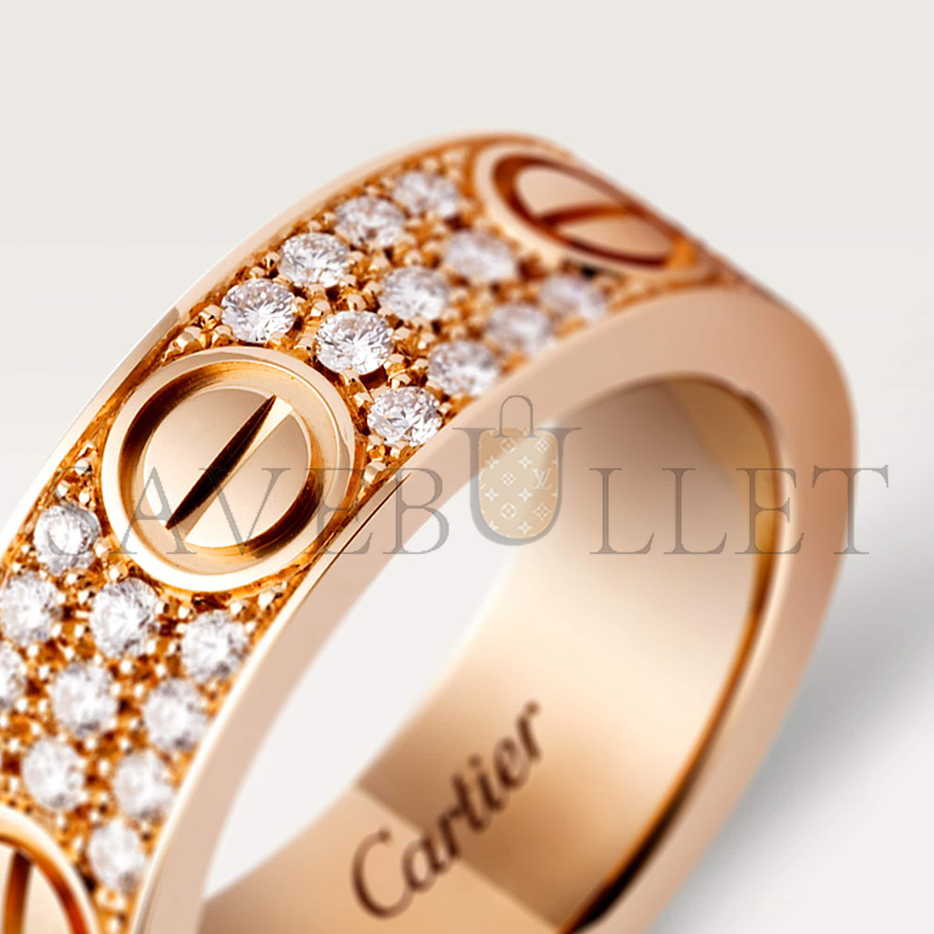 Ca*t*er  love ring, diamond-paved b4087600