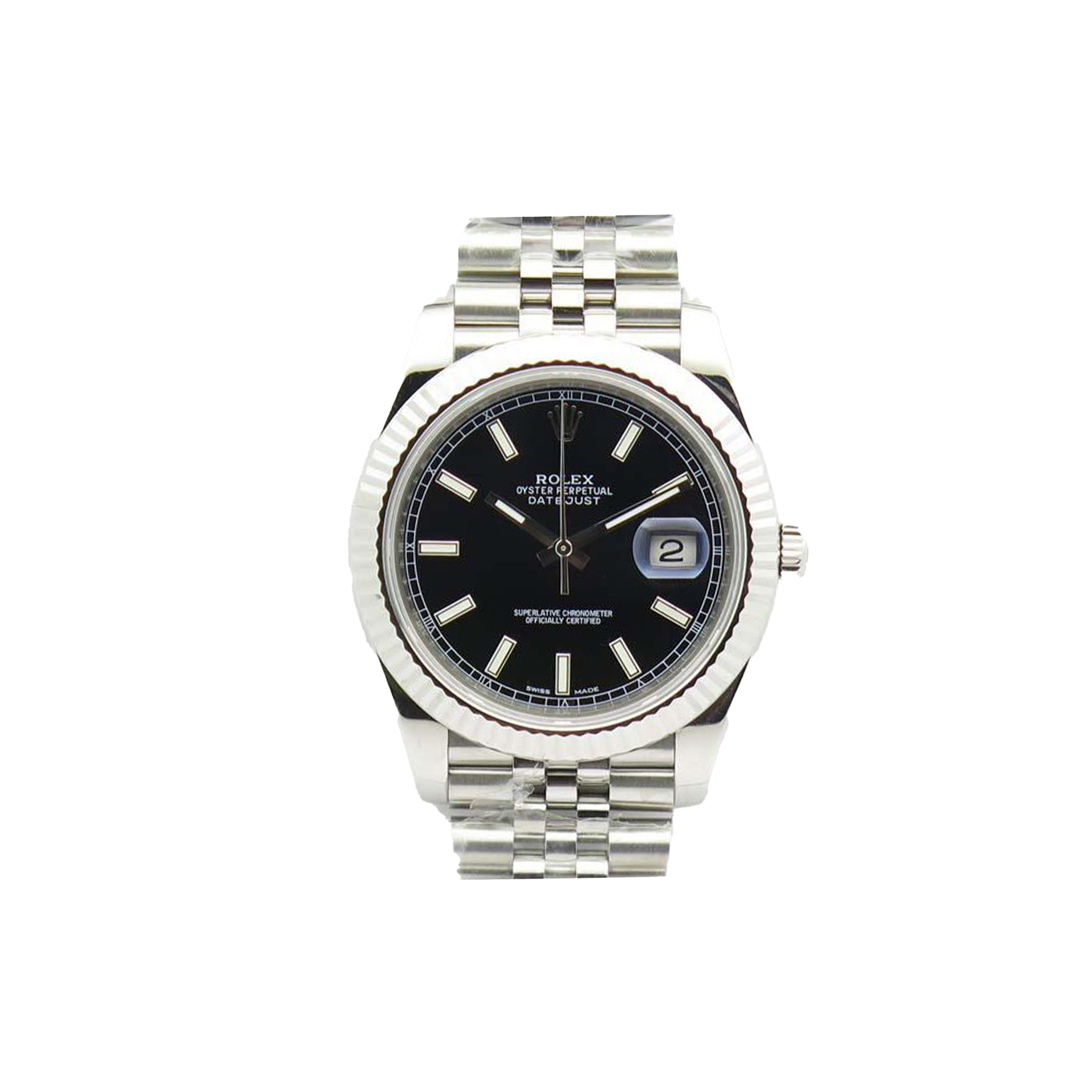 R*l*x datejust 41 oyster, 41 mm, oystersteel and white gold watch 126334