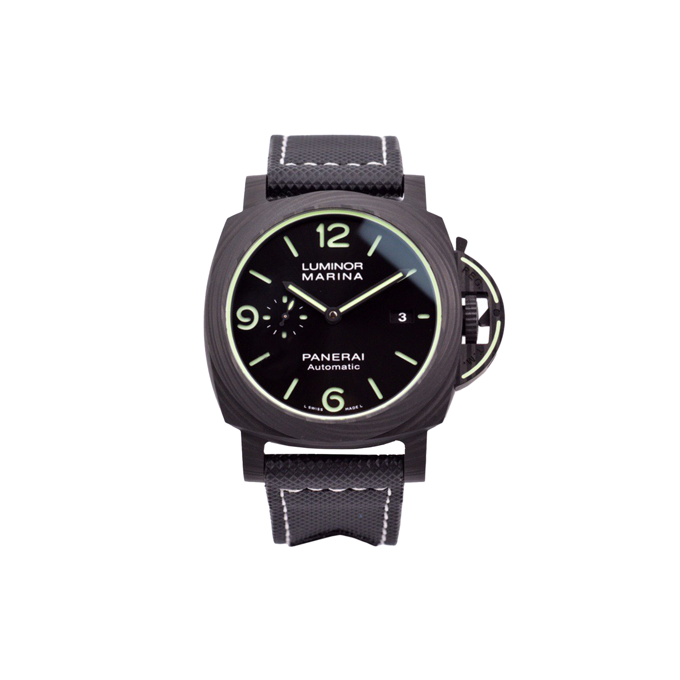 Pa*e*ai luminor 44 marina carbotech p9010 mens watch pam01118