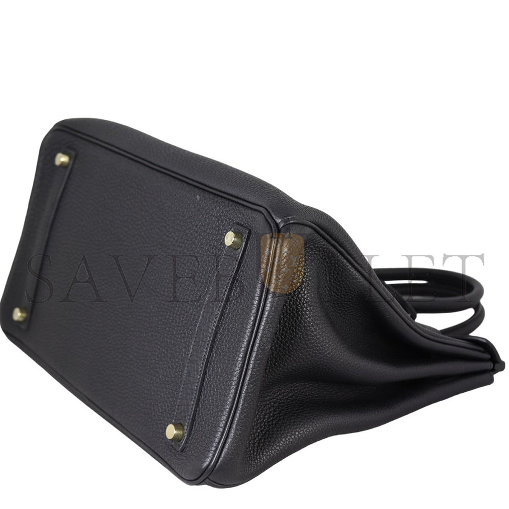 H**mes birkin 35 togo leather black gold buckle bag h028369cc2z (35*28*18cm)