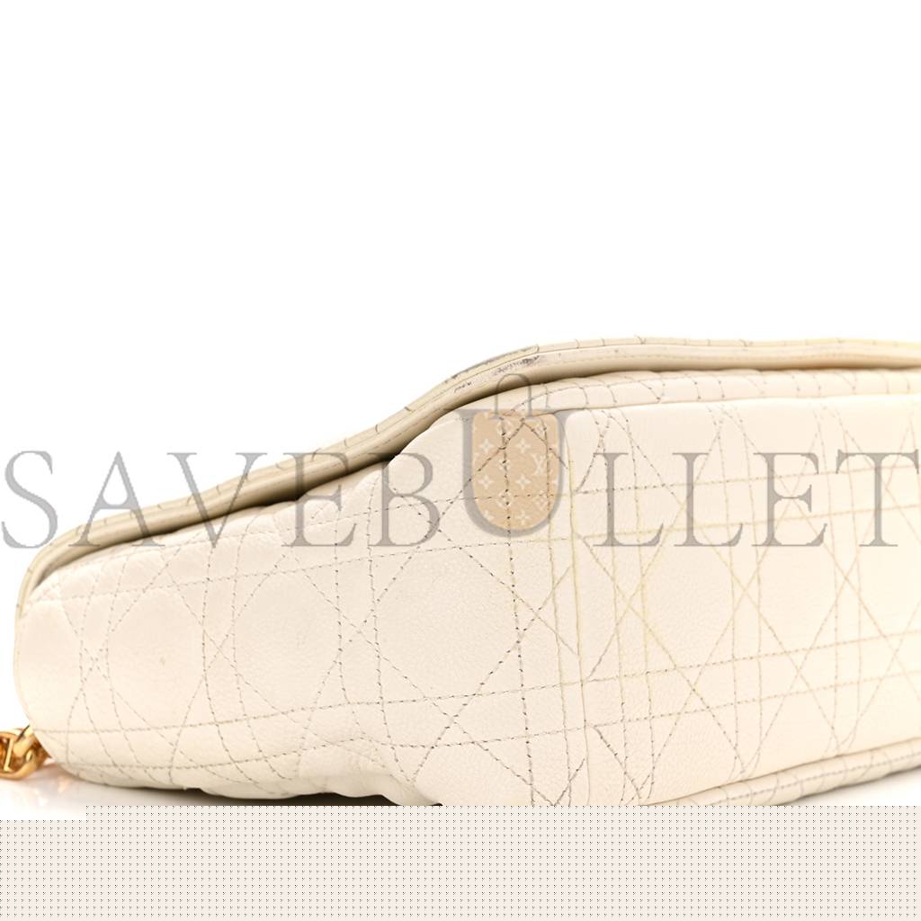 D*or grained calfskin cannage large caro bag latte (29*17*8.9cm)