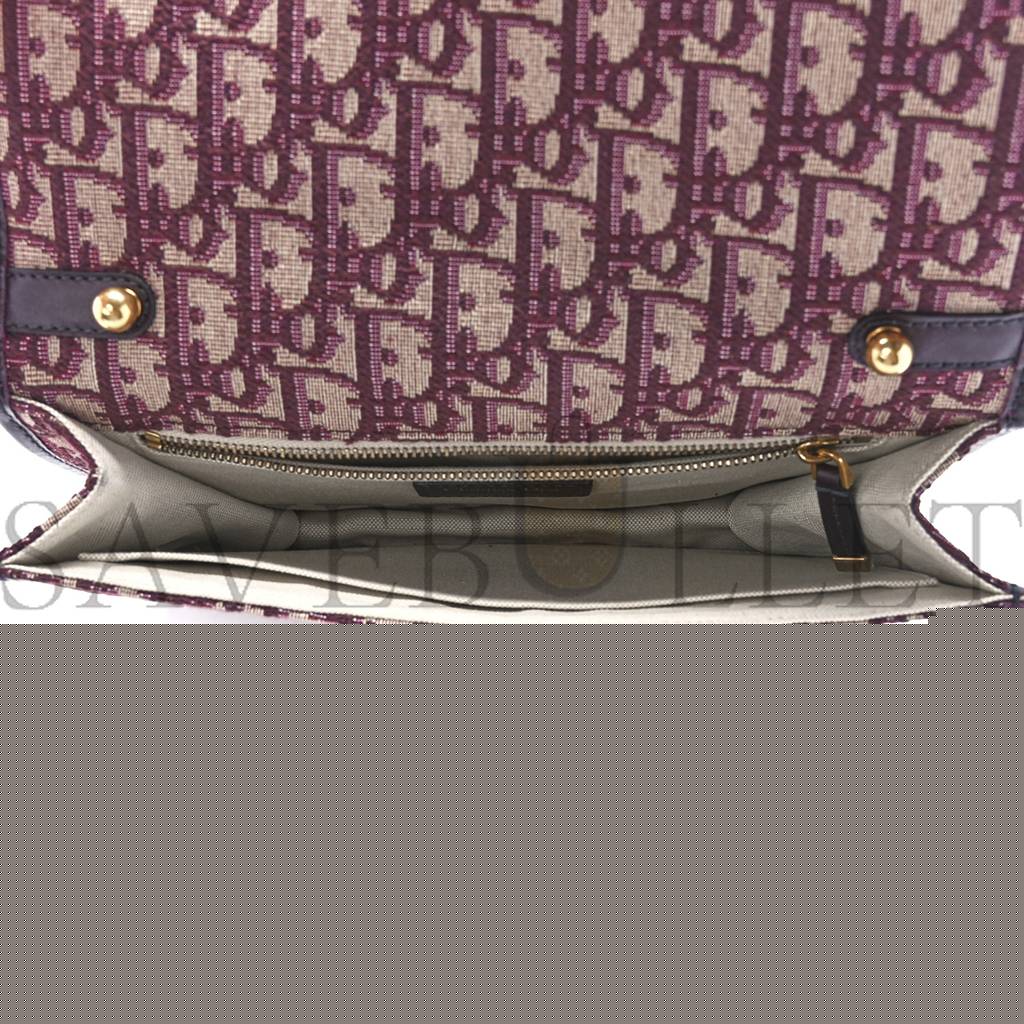 D*or oblique D*oraddict flap bag burgundy (24*17*5.1cm)