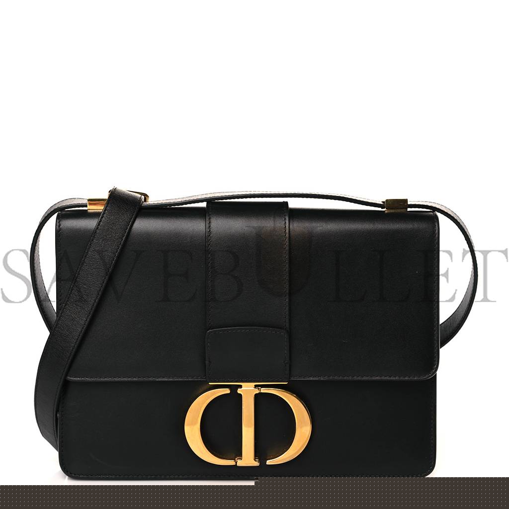 D*or smooth calfskin 30 montaigne flap bag black (23*18*4.4cm)