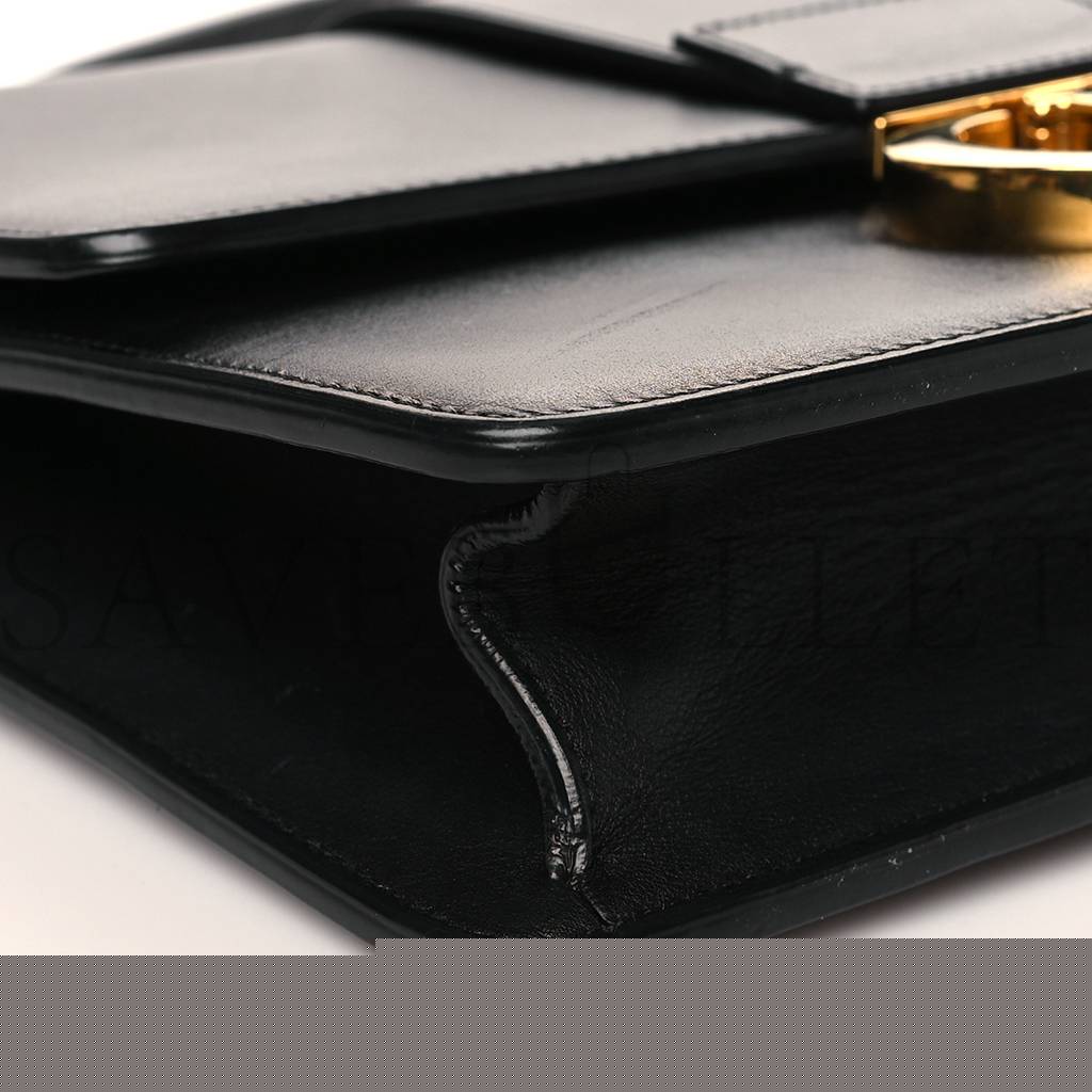 D*or smooth calfskin 30 montaigne flap bag black (23*18*4.4cm)