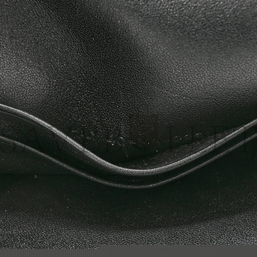 d*or S*pple calfskin cannage caro belt pouch with chain black (20*12*3.2cm)