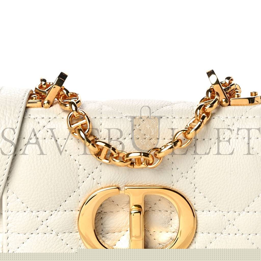 d*or S*pple calfskin cannage micro caro bag latte (13*8*5.7cm)