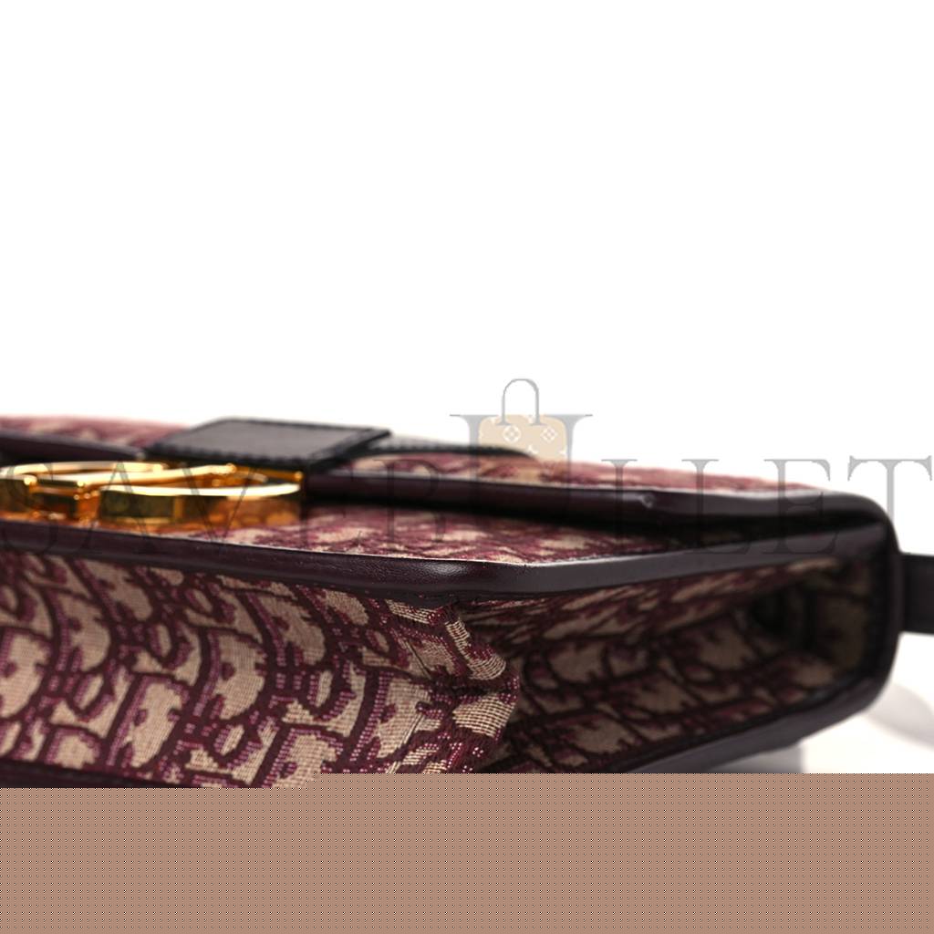 D*or oblique 30 montaigne flap bag burgundy (24*17*6.4cm)