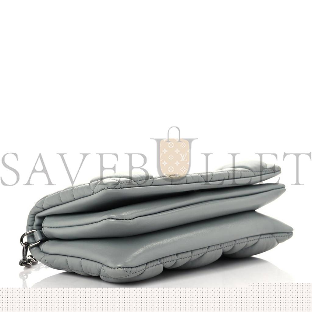 D*or calfskin macrocannage mini caro bag grey (20*12*5.1cm)